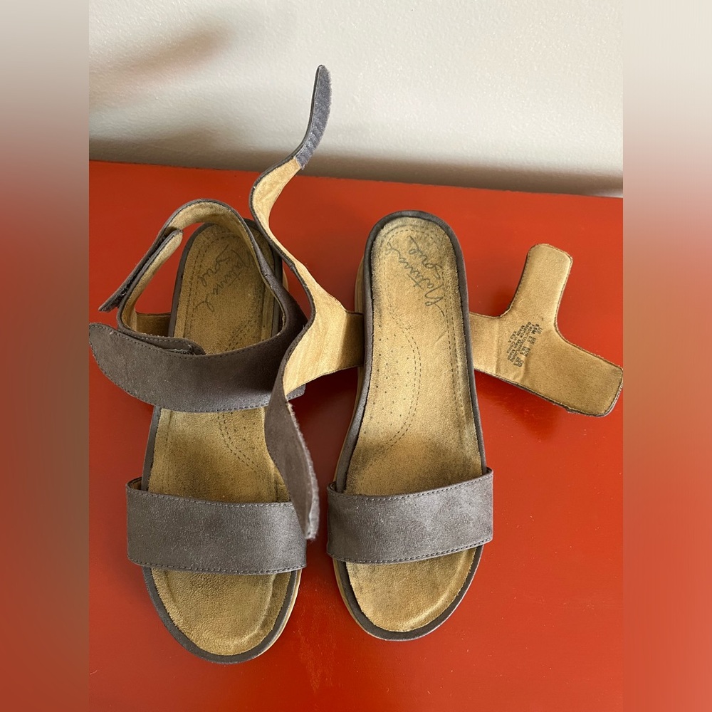 Natural Soul Kaila Strappy Heeled Sandals, good pre-loved condition,doublestraps - Picture 9 of 11